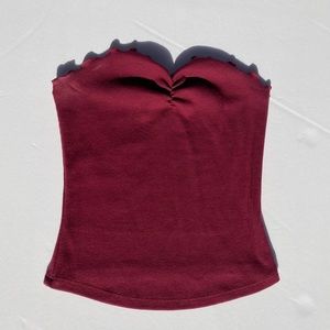 Vintage Urban Outfitters Maroon Strapless Tube Top